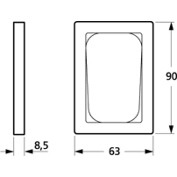 LK Fuga Baseline 63 ramme, 1,5 modul, hvid