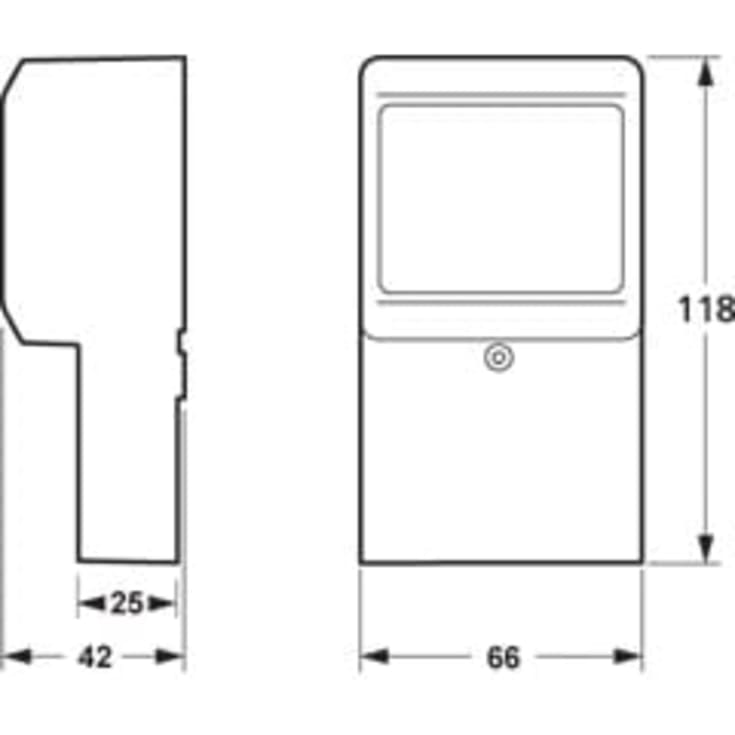 LK Opus 66 Panelunderlag, 42 mm dyb, 1 modul, Hvid