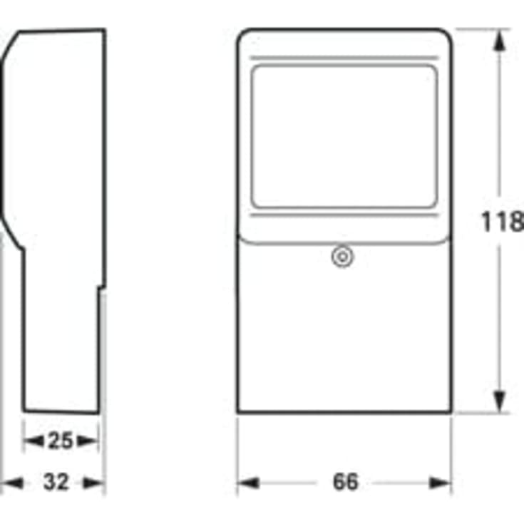 LK Opus 66 Panelunderlag, 32 mm dyb, 1 modul, Hvid