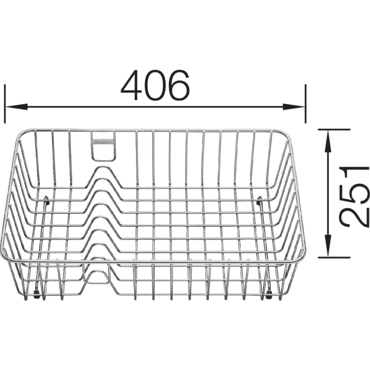 Blanco opvaskekurv, 40x25 cm, rustfrit stål
