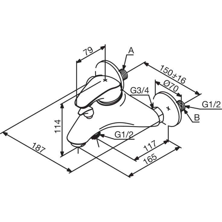 Damixa Space kararmatur, krom
