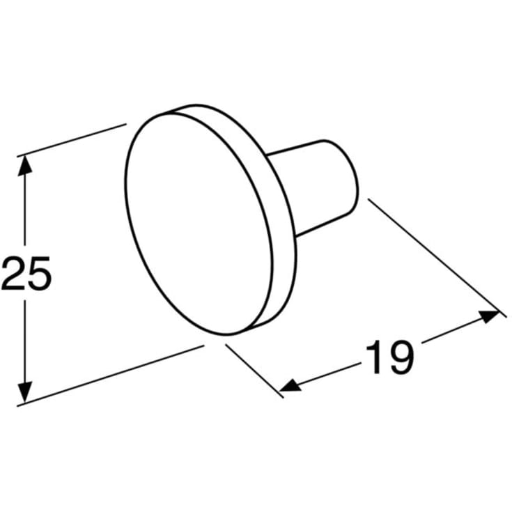 Gustavsberg K5 greb, Ø25 mm, messing