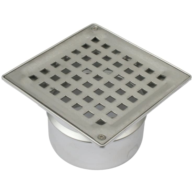 Blücher Square afløbsskål, til beton og flisegulv, Ø110 mm