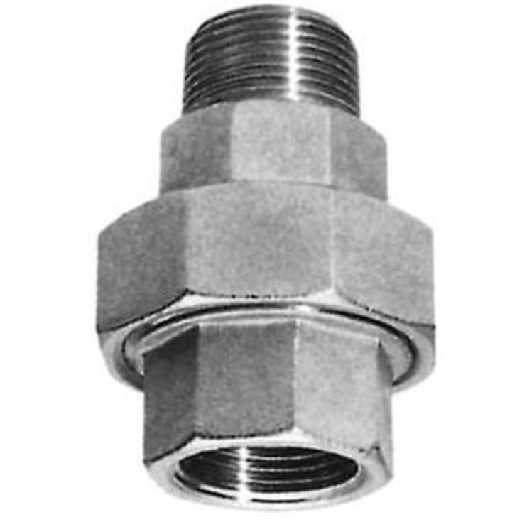 3/4" Union med konisk tätning invändig/utvändig gänga AISI 316