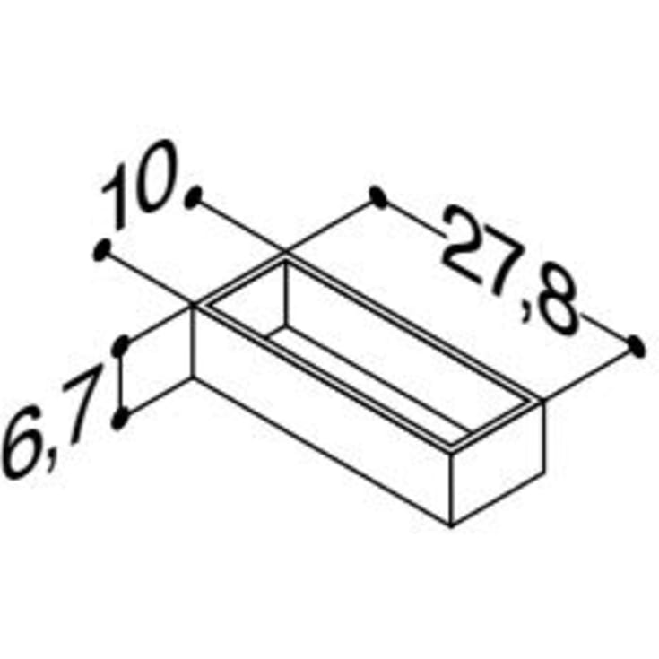 Dansani skuffeindsats, 27,8x10 cm, eg