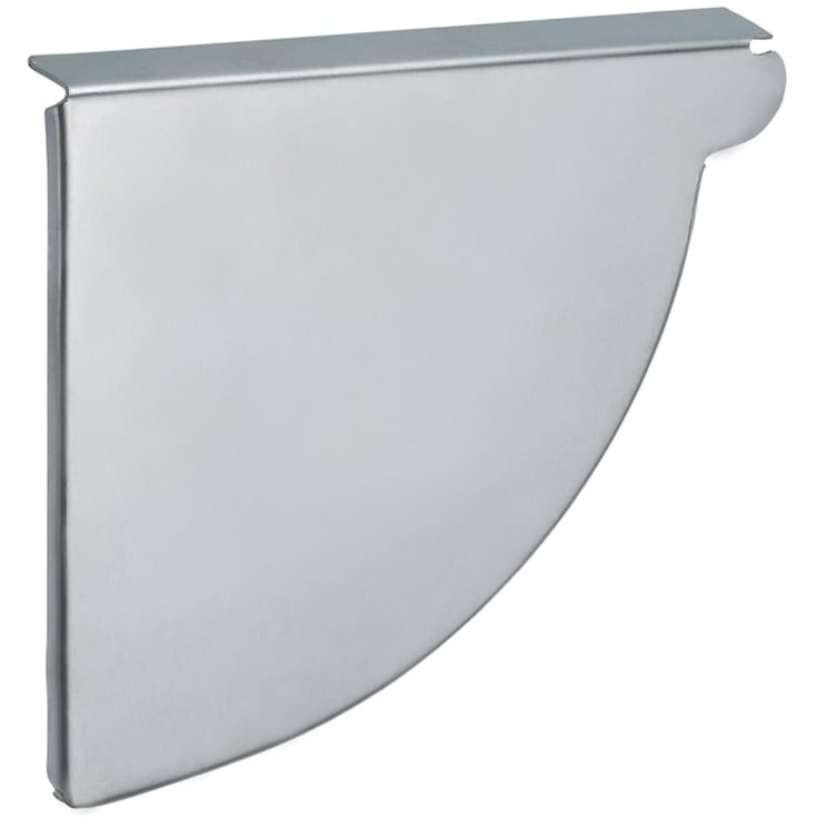 VMzinc endebund nr. 12, 333 mm, venstre, til kvartrund arkitekt tagrende, zink