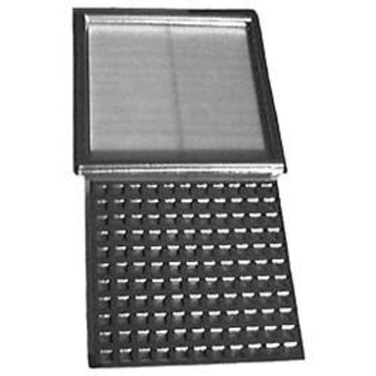 H.F. Hansen afløbsrist, rist og ramme, 230x230 mm, rustfrit stål