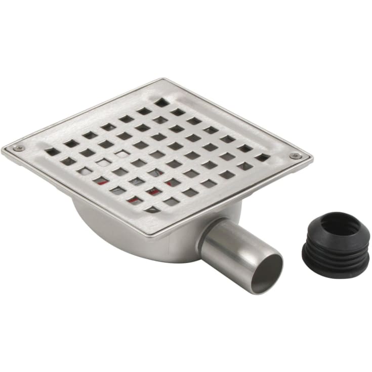 Blücher Mini Square afløbsskål, til beton og flisegulv, Ø32 mm