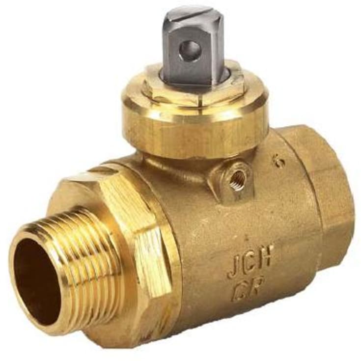 JCH 1.1/4" kuglehane med muffe og nippel, fuldt gennemløb, 16 mm top