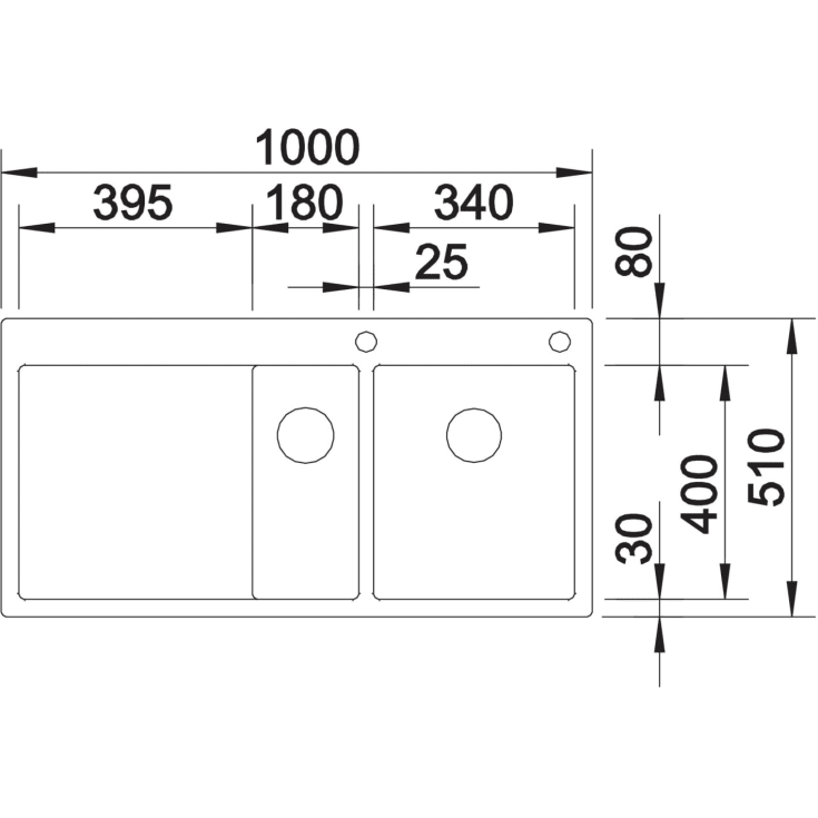 Blanco Claron 6S-IF MXI køkkenvask, 100x51 cm, rustfrit stål