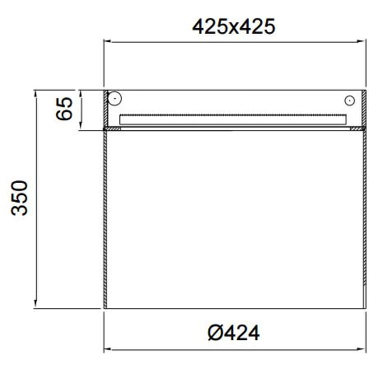 Duco flydende karm m/dæksel til 425 mm opføringsrør, 2,5 ton - sort