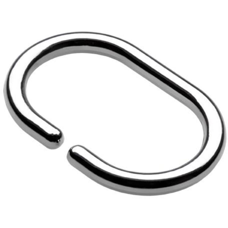 Hefe ringar till duschdraperi, 12 st, krom