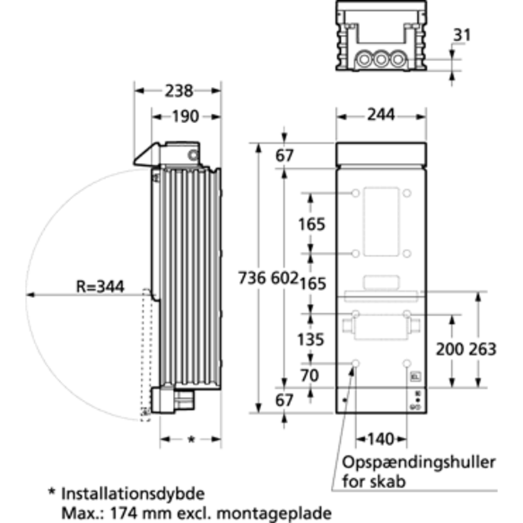 LK Målerskab IM-l for ledningstilslutning, Planforsænket, Udendørs
