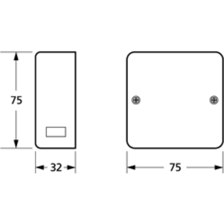 LK Samledåse Unni, 75x75x32 mm, Hvid