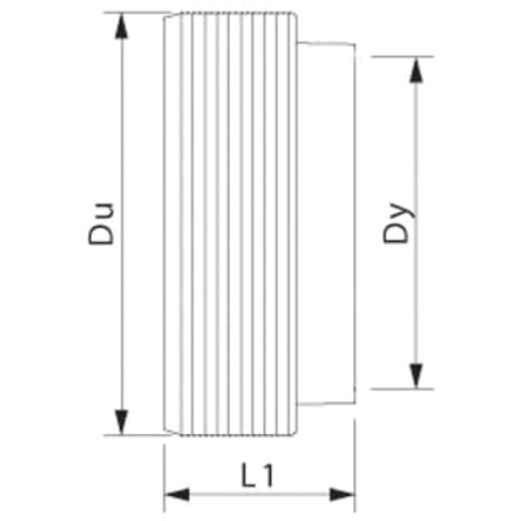 Wavin 110 mm PP overgang til betonmuffe 149 mm
