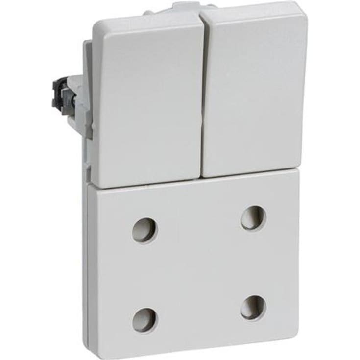 LK Fuga stikkontakt med afbryder, 1,5 modul, lysegrå