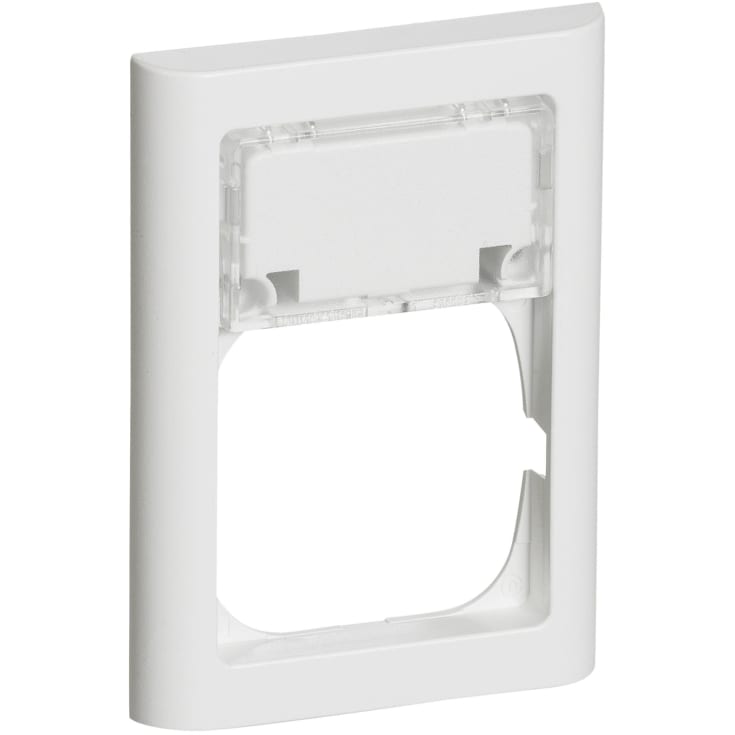 LK Fuga Softline 63 ramme med tekstmodul, 1,5 modul, hvid