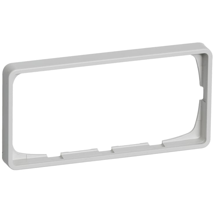 LK Fuga ramme Baseline 50, 2 modul vandret, lysegrå