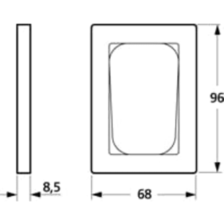 LK Fuga Ramme Baseline 68, 1,5M, Hvid