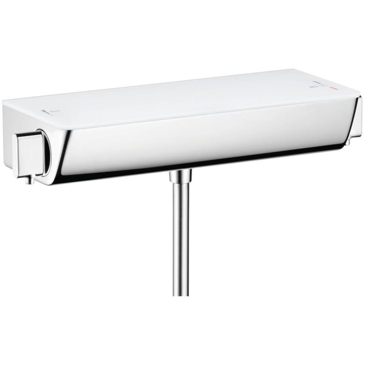 Hansgrohe Ecostat Select brusearmatur, krom/hvid glas