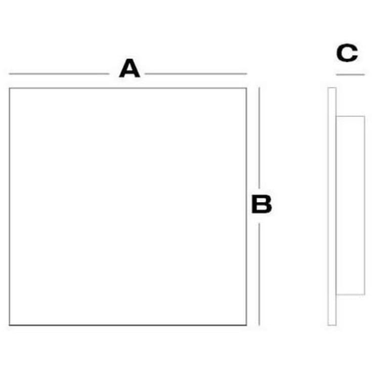 Duka lamelventil, Ø125 mm, 188x188 mm, hvid