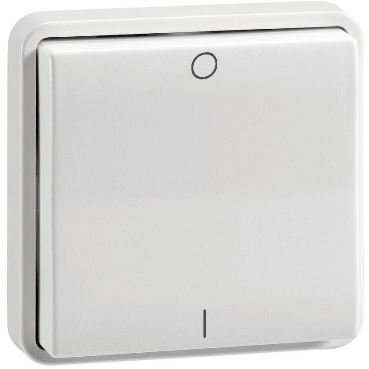 Servodan Trådløs 2-tryk med symboler, Batteriløs, 1 modul, Hvid