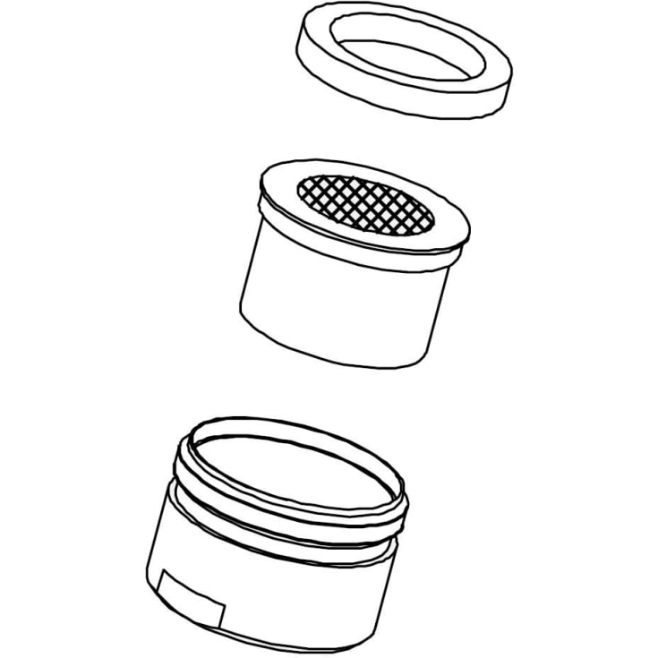 Damixa Luftblander M28x1-D til Veggbatteri, Rub-Clean