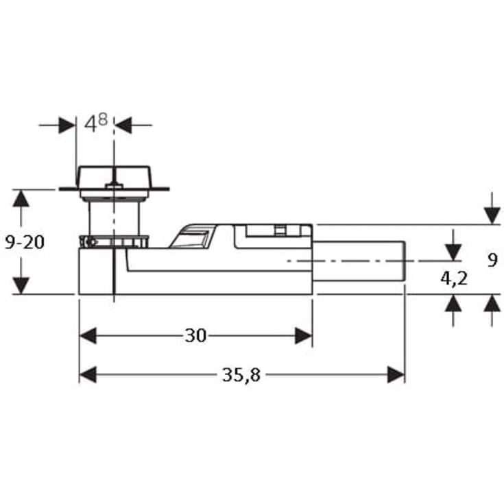 Geberit CleanLine montagesæt, underdel, Ø50 mm