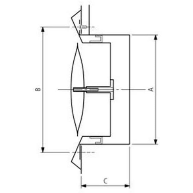 Duka ut- og innløpsventil, Ø125 mm, børstet stål
