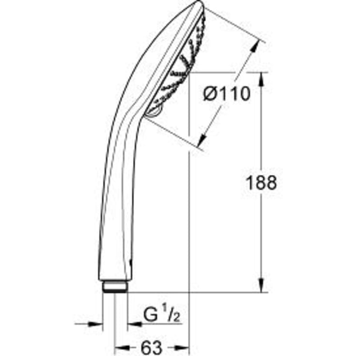 Grohe Euphoria 110 massage håndbruser, krom