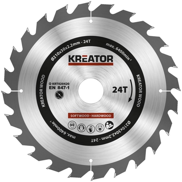 Kreator Cirkelsågblad 24 tänder - Ø210 mm