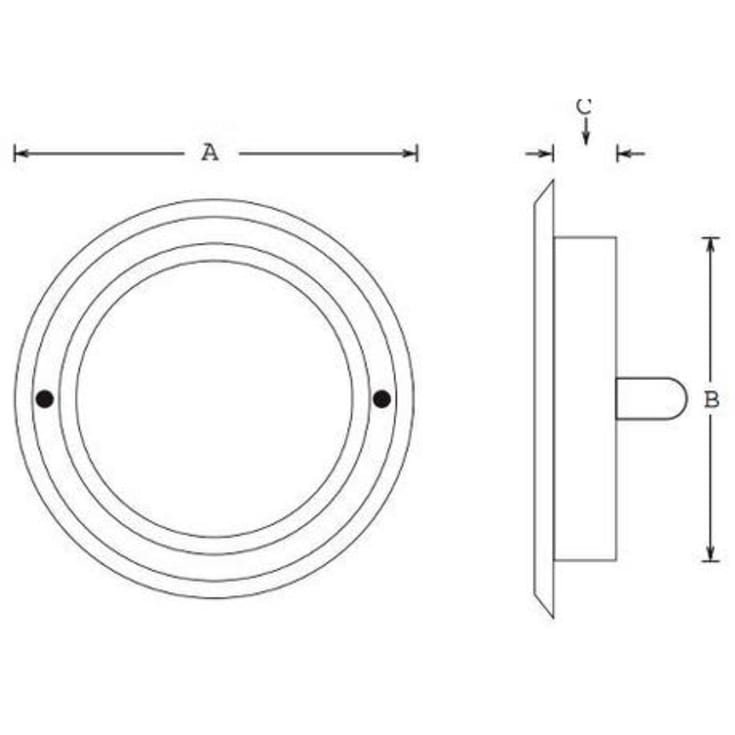 Duka tallerkenventil, Ø72 mm, hvid
