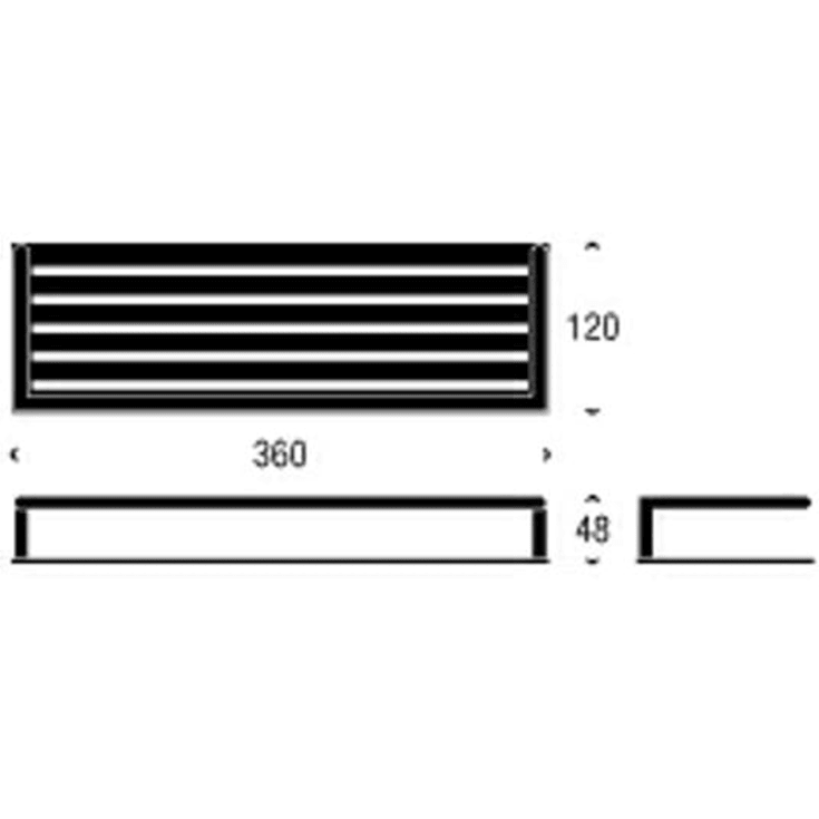 Frost Nova2 brusehylde, krom