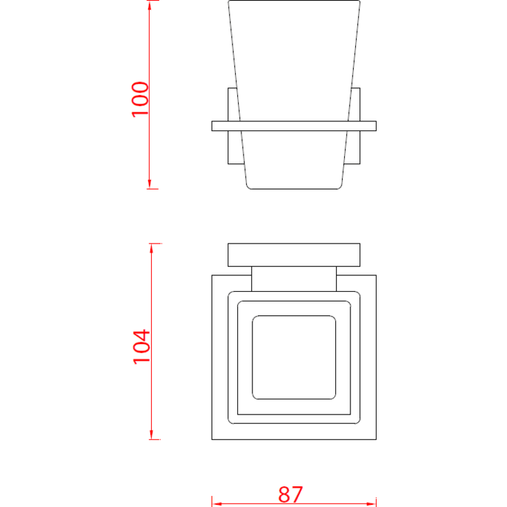 Hefe Gerbera tandkrus, krom