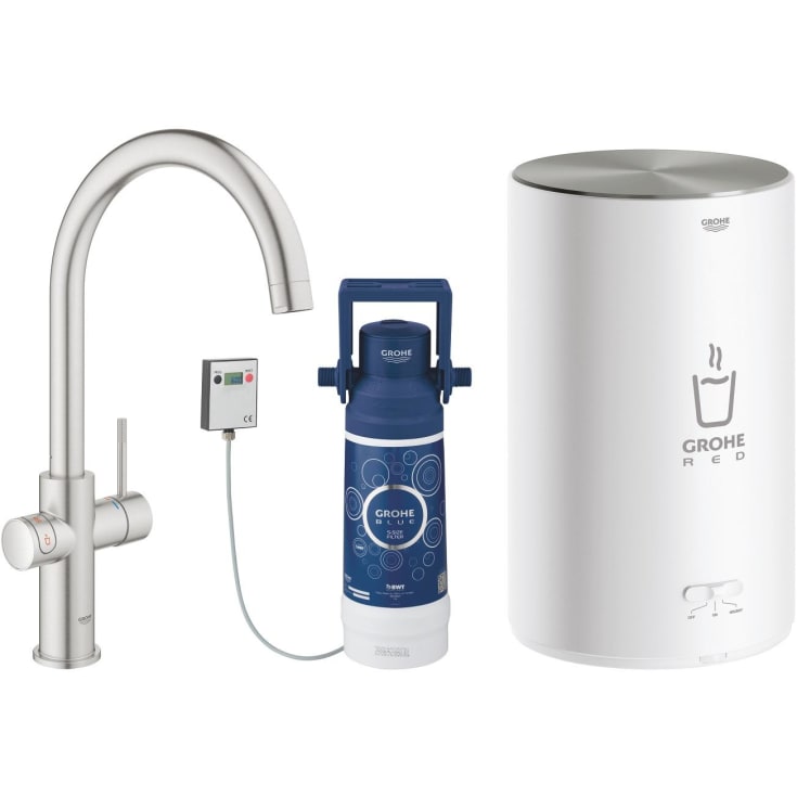 Grohe Red Duo M køkkenarmatur, kogende vand, stål