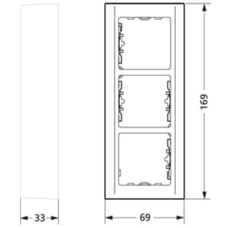 LK Fuga Softline Underlag, 3 modul, Hvid