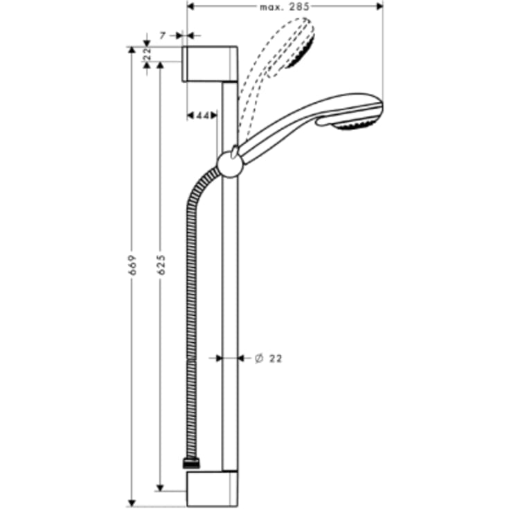 Hansgrohe Crometta 85 Vario duschset, krom
