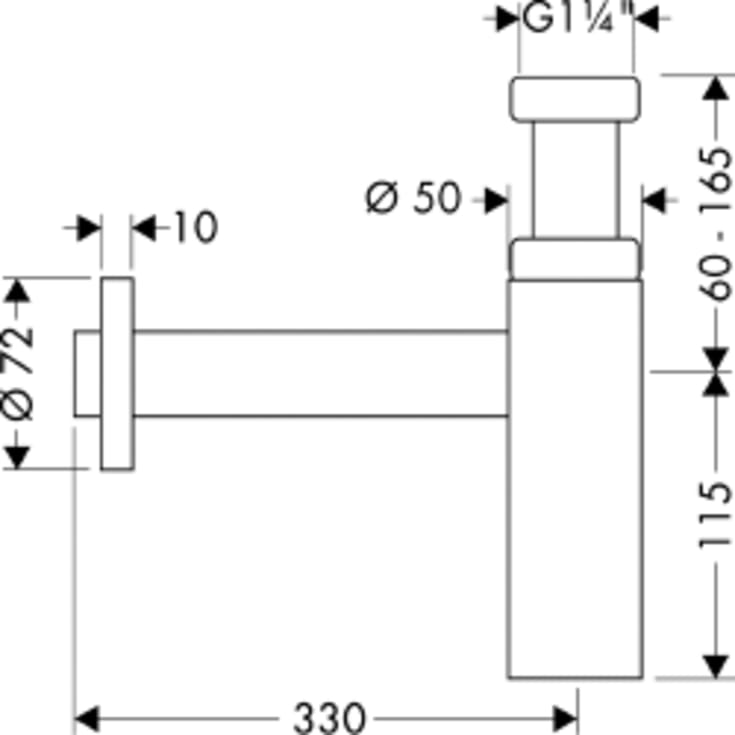 Hansgrohe Flowstar vannlås, hvit