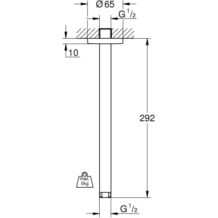 Grohe Rainshower duscharm, krom