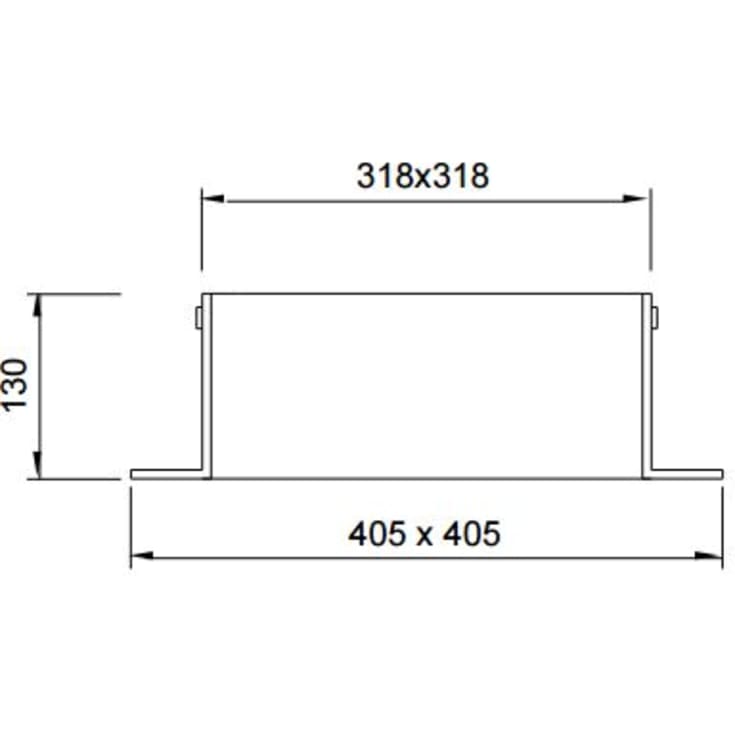 Duco fast karm m/rist til 315 mm opføringsrør, 130 mm, 40 ton - sort