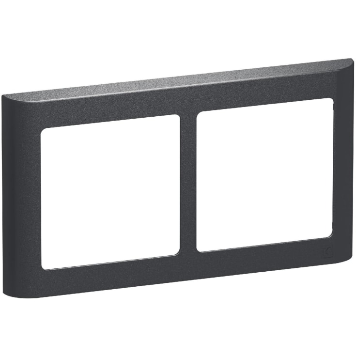 LK Fuga Soft 63 ramme, 2x1 modul, vandret, koksgrå