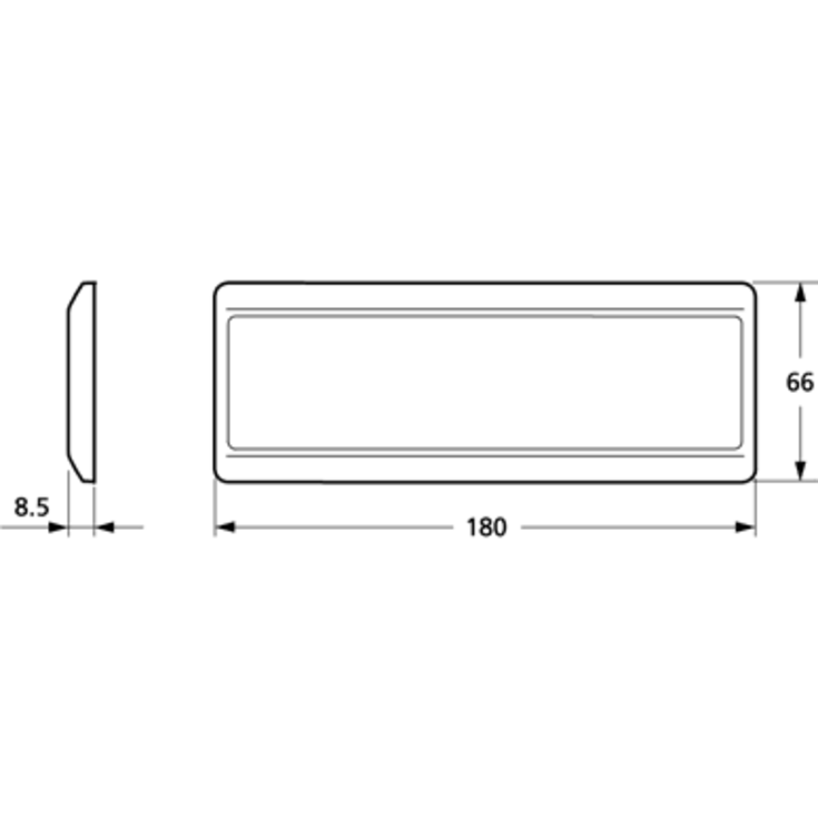 LK Opus 66 Ramme vandret, 3 modul, Hvid