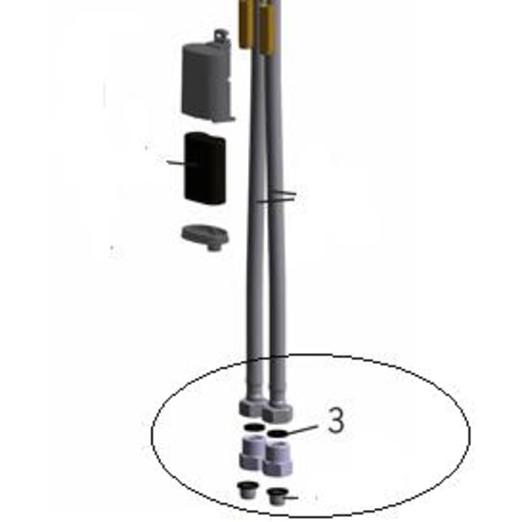 Oras Pakning ved tilslutnings rør nr 3