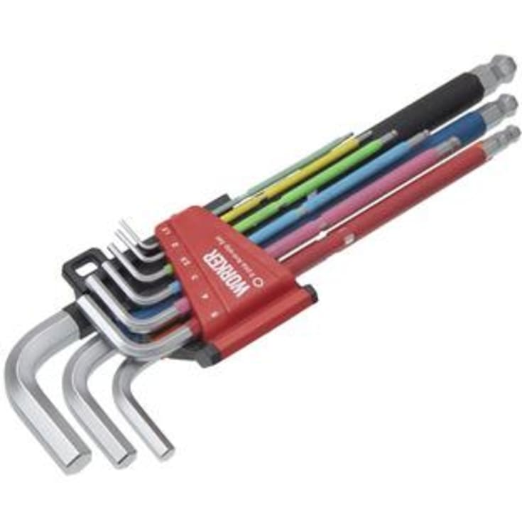 Worker Umbraconøkkelsett m/kule 1,5-10 mm - 9 deler