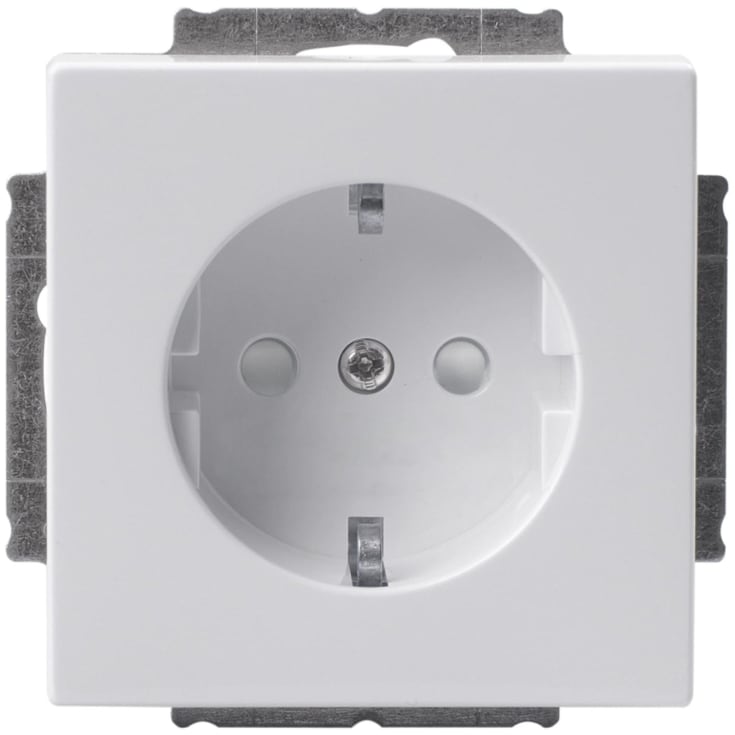 ABB Impressivo schuko stikkontakt, hvid