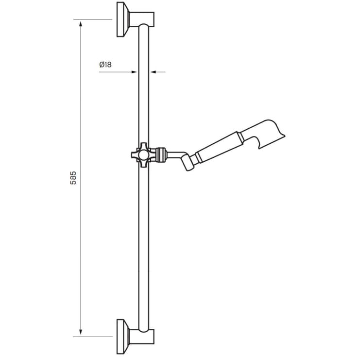Tapwell Classic ZSAL070 duschset, mässing