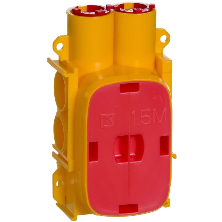 10 stk LK FUGA dåse for indstøbning gul 1½ modul 49 mm dyb