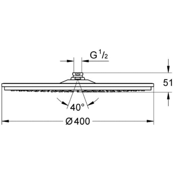 Grohe Rainshower Cosmopolitan brusehoved, Ø40 cm, krom