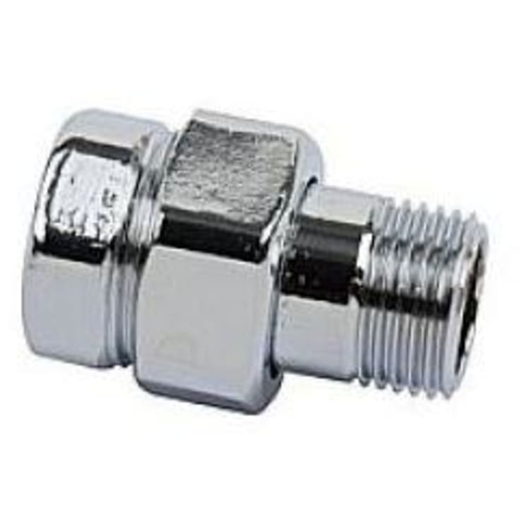 Radiatorforskruning ligeløbende krom 1/2"