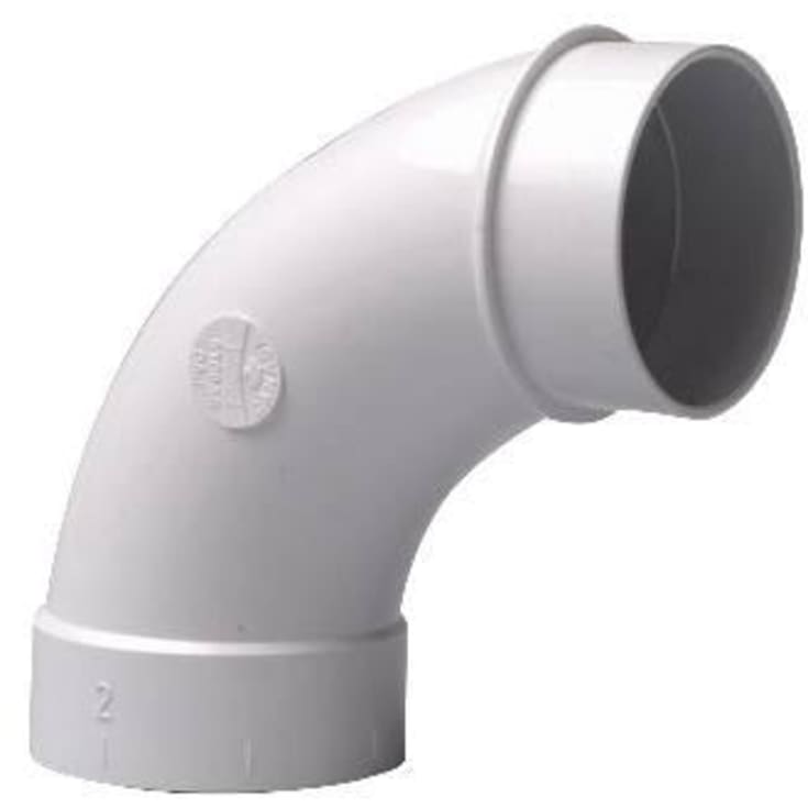Nilfisk bøjning med nippel til centralstøvsugere, 90°, hvid